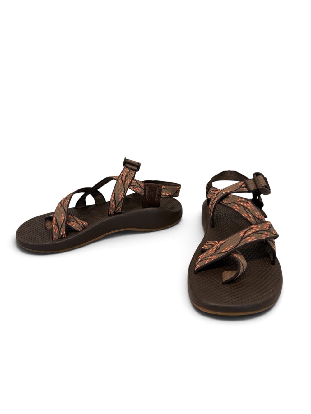 Chaco Z/2 Sz 7 Brown Coral Floral Vibram Comfort Hiking Sport Sandal
